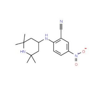 5-Nitro-2-[(2,2,6,6-tetramethylpiperidin-4-yl)-amino]benzonitrile - chemical structure image