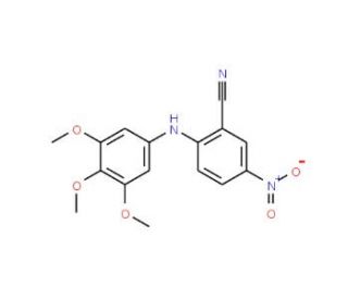 5-Nitro-2-[(3,4,5-trimethoxyphenyl)amino]-benzonitrile - chemical structure image