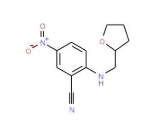 5-Nitro-2-[(tetrahydrofuran-2-ylmethyl)amino]-benzonitrile - chemical structure image