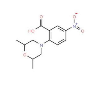 5-Nitro-2-(2,6-dimethylmorpholin-4-yl)benzoic acid - chemical structure image