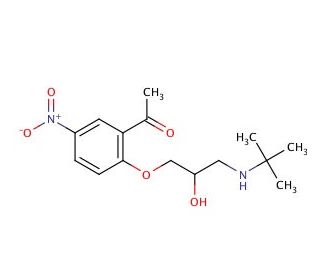 5-Nitro-2-(3-(tert-butylamino)-2-hydroxypropoxy)acetophenone - chemical structure image