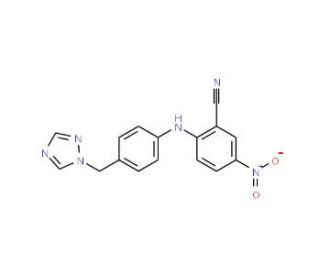 5-Nitro-2-{[4-(1H-1,2,4-triazol-1-ylmethyl)phenyl]amino}benzonitrile - chemical structure image