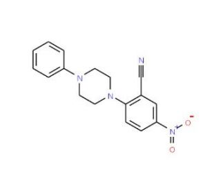 5-Nitro-2-(4-phenylpiperazin-1-yl)benzonitrile - chemical structure image