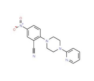 5-Nitro-2-(4-pyridin-2-ylpiperazin-1-yl)-benzonitrile - chemical structure image