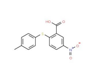 5-Nitro-2-p-tolylsulfanyl-benzoic acid (CAS 78160-05-1) - chemical structure image