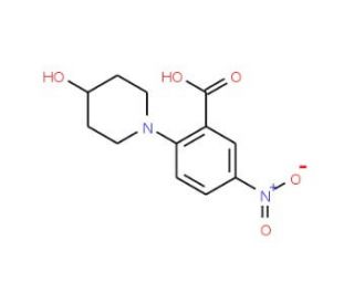 5-Nitro-2-(piperidin-4-ol-1-yl)benzoic acid - chemical structure image