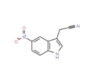 5-Nitro-3-indolylacetonitrile (CAS 6952-13-2) - chemical structure image