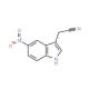5-Nitro-3-indolylacetonitrile (CAS 6952-13-2) - chemical structure image