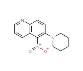 5-Nitro-6-(piperidin-1-yl)quinoline (CAS 19979-55-6) - chemical structure image