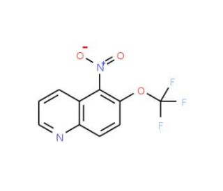 5-Nitro-6-(trifluoromethoxy)quinoline (CAS 1133115-83-9) - chemical structure image