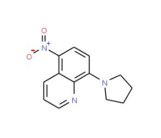 5-Nitro-8-(pyrrolidin-1-yl)quinoline (CAS 294194-84-6) - chemical structure image