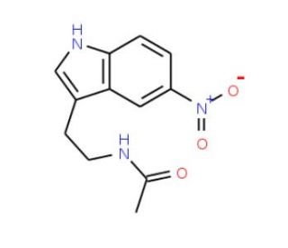 5-Nitro-N-acetyltryptamine (CAS 96735-08-9) - chemical structure image