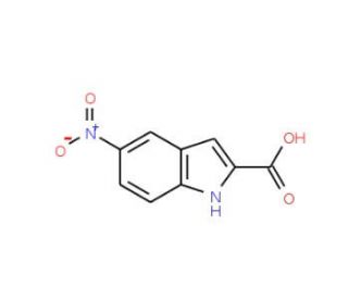 5-Nitroindole-2-carboxylic acid (CAS 16730-20-4) - chemical structure image