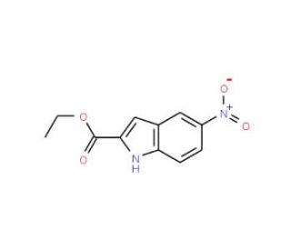 5-Nitroindole-2-carboxylic acid ethyl ester (CAS 16732-57-3) - chemical structure image