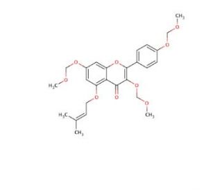 5-O-(3-Methyl-2-butenyl) Kaempferol Tri-O-methoxymethyl Ether - chemical structure image
