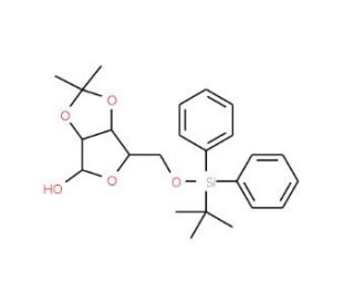 5-O-tert-Butyldiphenylsilyl-2,3-O-isopropylidene-&alpha;,&beta;-D-ribofuranose (CAS 141607-35-4) - chemical structure image