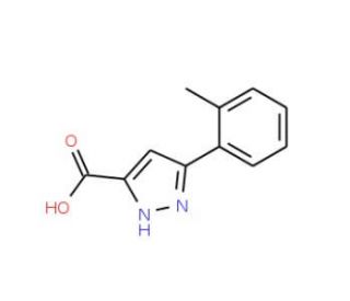 5-o-Tolyl-2H-pyrazole-3-carboxylic acid (CAS 890621-41-7) - chemical structure image