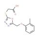 (5-o-Tolyloxymethyl-[1,3,4]oxadiazol-2-yl-sulfanyl)-acetic acid - chemical structure image
