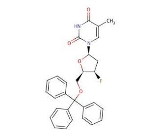 5-O-Trityl-3&prime;-deoxy-3&prime;-fluorothymidine (CAS 135197-63-6) - chemical structure image