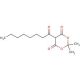 5-Octanoyl-2,2-dimethyl-1,3-dioxane-4,6-dione 的分子结构, CAS编号: 103576-44-9 5-Octanoyl-2,2-dimethyl-1,3-dioxane-4,6-dione (CAS 103576-44-9) - chemical structure image