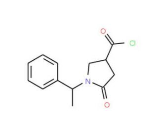 5-oxo-1-(1-phenylethyl)pyrrolidine-3-carbonyl chloride - chemical structure image