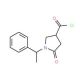 5-oxo-1-(1-phenylethyl)pyrrolidine-3-carbonyl chloride - chemical structure image