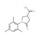 5-Oxo-1-(2,4,6-trimethyl-phenyl)-pyrrolidine-3-carboxylic acid (CAS 63675-25-2) - chemical structure image