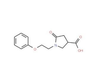 5-oxo-1-(2-phenoxyethyl)pyrrolidine-3-carboxylic acid - chemical structure image