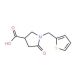5-Oxo-1-(2-thienylmethyl)pyrrolidine-3-carboxylic acid (CAS 175136-92-2) - chemical structure image