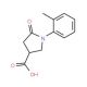 5-Oxo-1-o-tolyl-pyrrolidine-3-carboxylic acid (CAS 56617-44-8) - chemical structure image