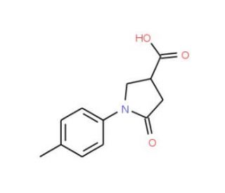 5-Oxo-1-p-tolyl-pyrrolidine-3-carboxylic acid (CAS 133747-57-6) - chemical structure image