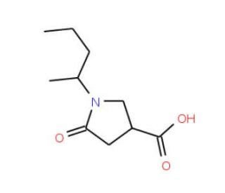 5-oxo-1-(pentan-2-yl)pyrrolidine-3-carboxylic acid - chemical structure image