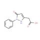 (5-oxo-1-phenyl-2,5-dihydro-1H-pyrazol-3-yl)acetic acid (CAS 37959-11-8) - chemical structure image