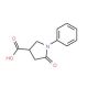 5-Oxo-1-phenylpyrrolidine-3-carboxylic acid (CAS 39629-86-2) - chemical structure image