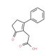 (5-Oxo-2-phenyl-cyclopent-1-enyl)-acetic acid (CAS 42882-19-9) - chemical structure image