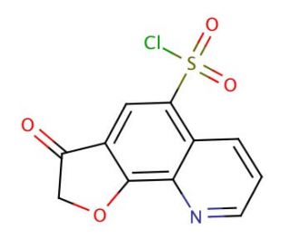 5-oxo-3-oxa-13-azatricyclo[7.4.0.0{2,6}]trideca-1,6,8,10,12-pentaene-8-sulfonyl chloride - chemical structure image