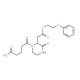 5-Oxo-5-{3-oxo-2-[2-oxo-2-(2-phenoxyethoxy)ethyl]-1-piperazinyl}pentanoic acid - chemical structure image