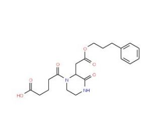 5-Oxo-5-{3-oxo-2-[2-oxo-2-(3-phenylpropoxy)ethyl]-1-piperazinyl}pentanoic acid - chemical structure image