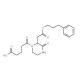 5-Oxo-5-{3-oxo-2-[2-oxo-2-(3-phenylpropoxy)ethyl]-1-piperazinyl}pentanoic acid - chemical structure image