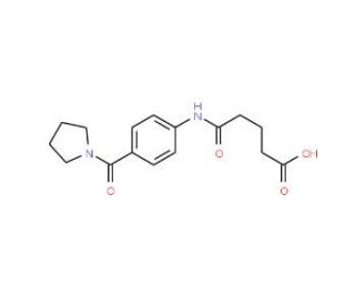 5-Oxo-5-[4-(1-pyrrolidinylcarbonyl)anilino]-pentanoic acid - chemical structure image