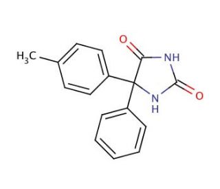 5-(p-Methylphenyl)-5-phenylhydantoin (CAS 51169-17-6) - chemical structure image
