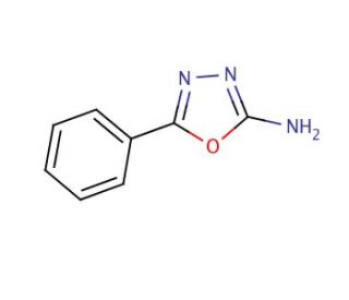 5-Phenyl-1,3,4-oxadiazol-2-amine (CAS 1612-76-6) - chemical structure image