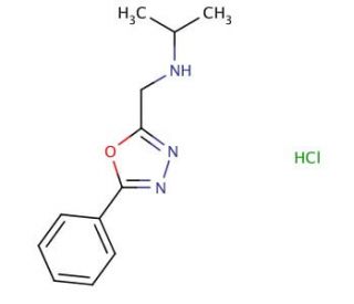 [(5-phenyl-1,3,4-oxadiazol-2-yl)methyl](propan-2-yl)amine hydrochloride - chemical structure image