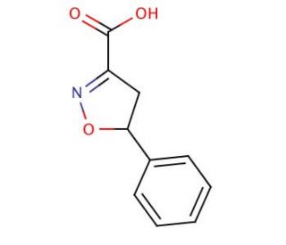5-phenyl-4,5-dihydro-1,2-oxazole-3-carboxylic acid - chemical structure image