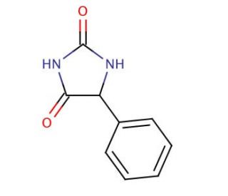 5-Phenylhydantoin (CAS 89-24-7) - chemical structure image