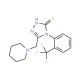5-(piperidin-1-ylmethyl)-4-[2-(trifluoromethyl)phenyl]-4H-1,2,4-triazole-3-thiol - chemical structure image