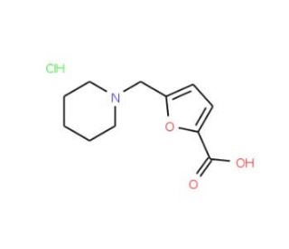 5-Piperidin-1-ylmethyl-furan-2-carboxylic acid hydrochloride - chemical structure image