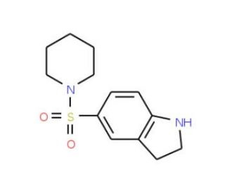 5-(piperidin-1-ylsulfonyl)indoline (CAS 874593-99-4) - chemical structure image