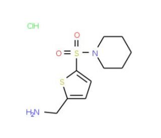 [5-(piperidin-1-ylsulfonyl)thien-2-yl]methylamine hydrochloride - chemical structure image