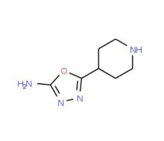 5-(piperidin-4-yl)-1,3,4-oxadiazol-2-amine - chemical structure image